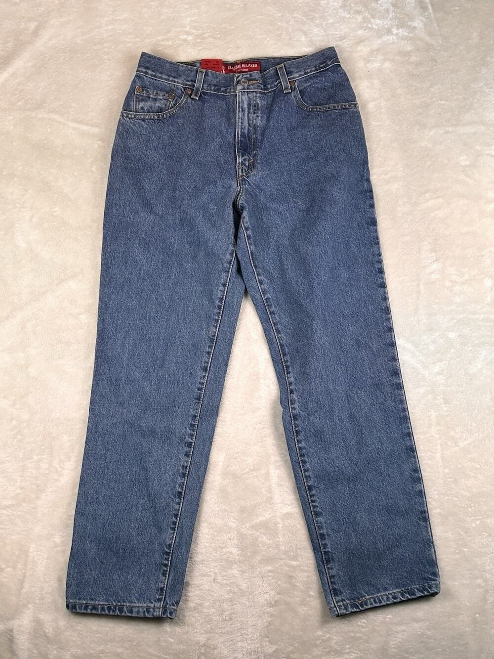 Women’s Levis 550 Jeans Classic Relaxed Fit Misses Size 10 Long Y2K Vtg 30”